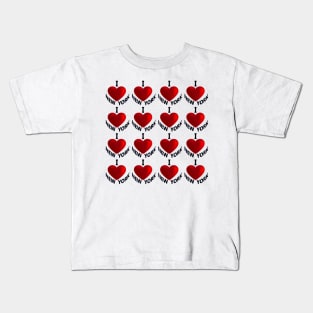 I Love New York Wallart Pattern Kids T-Shirt